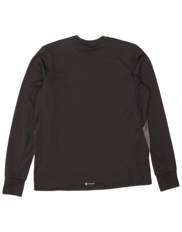 Adidas Aeroready Top pentru bărbați cu mânecă lungă, mare, negru, poliester color bloc