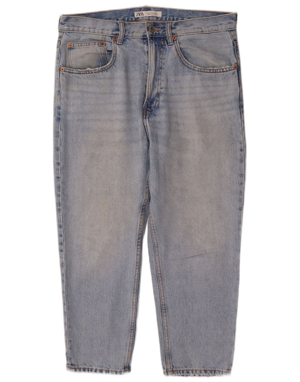 Blugi tăiați pentru bărbați ZARA EU 42 Large W32 L24 Blue