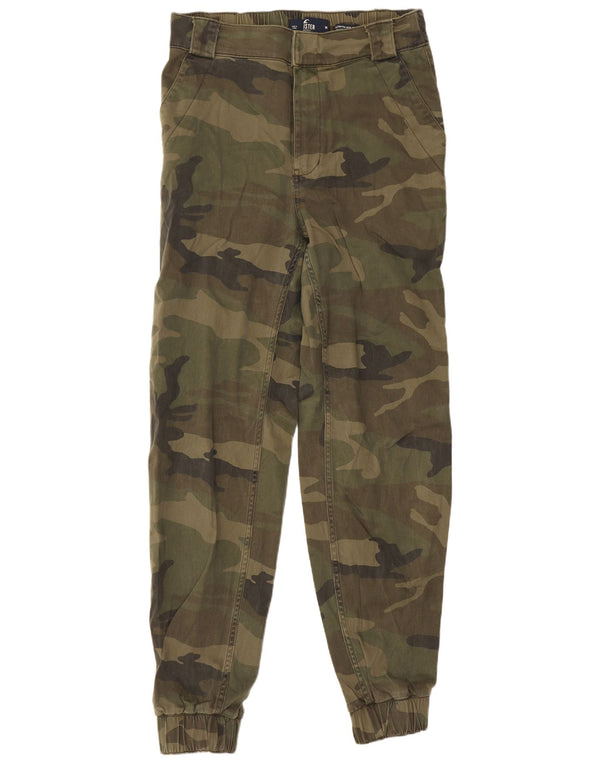 Pantaloni casual Hollister pentru femei cu talie înaltă L29 L29 kaki camuflaj