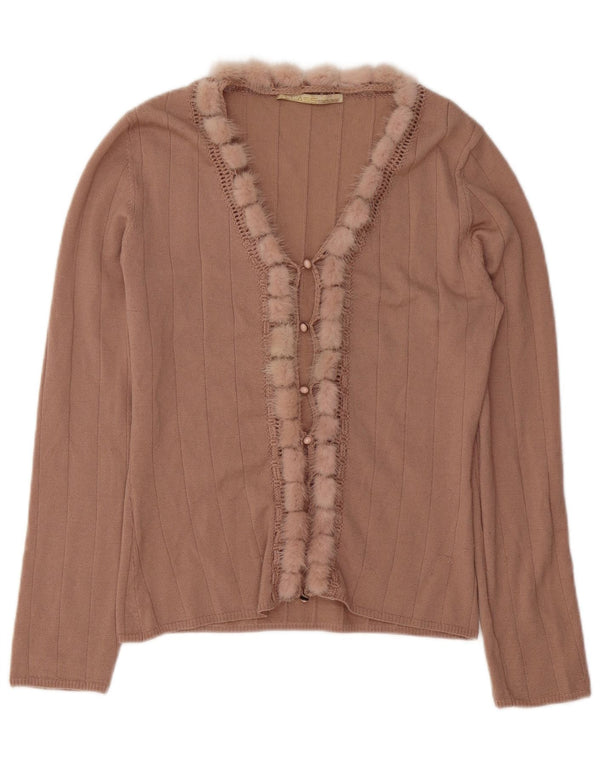 Pulover cardigan Roberto Cavalli pentru femei UK 12 Medium Brown Mohair