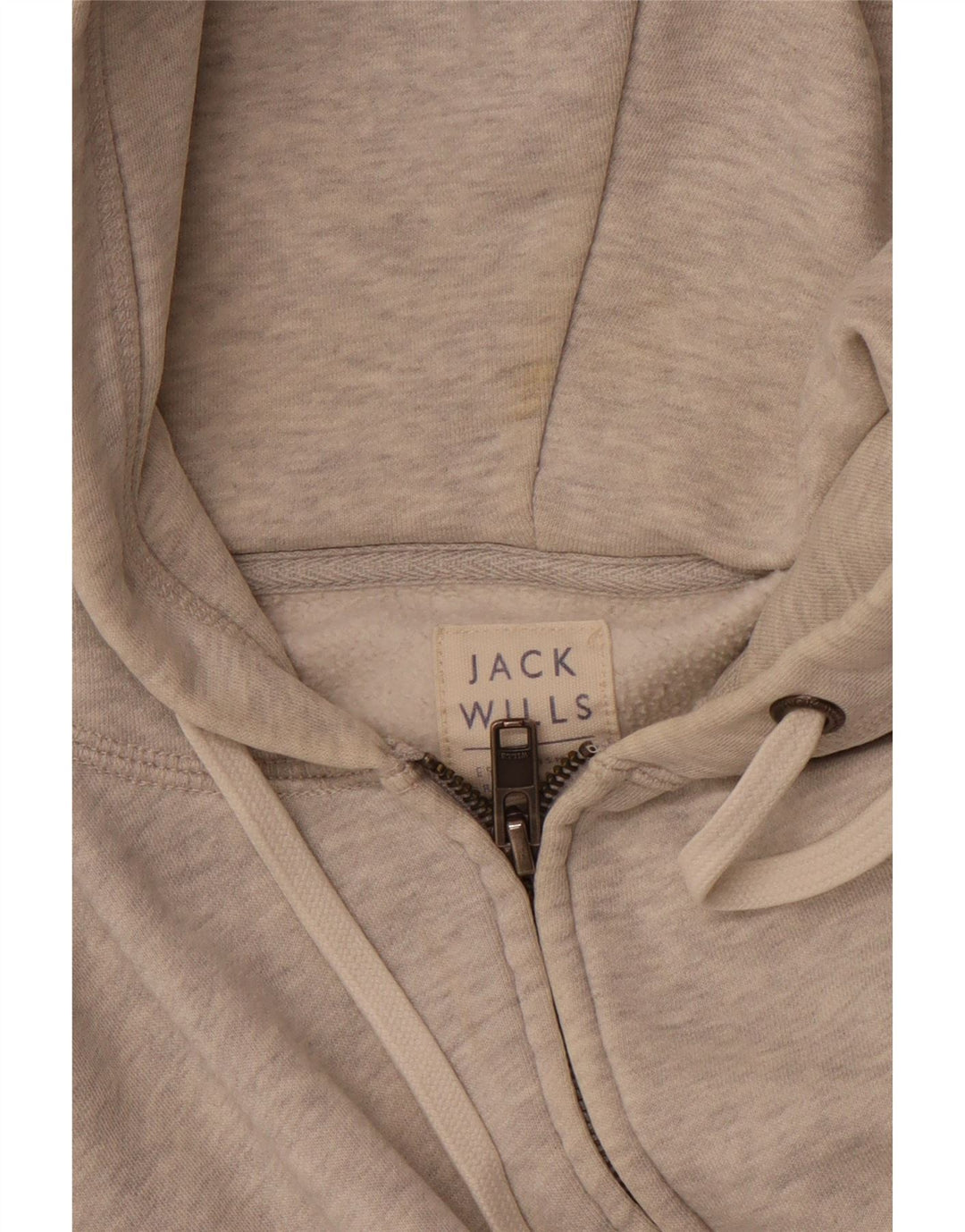JACK WILLS Pulover pentru bărbați, cu fermoar, bumbac, gri mic