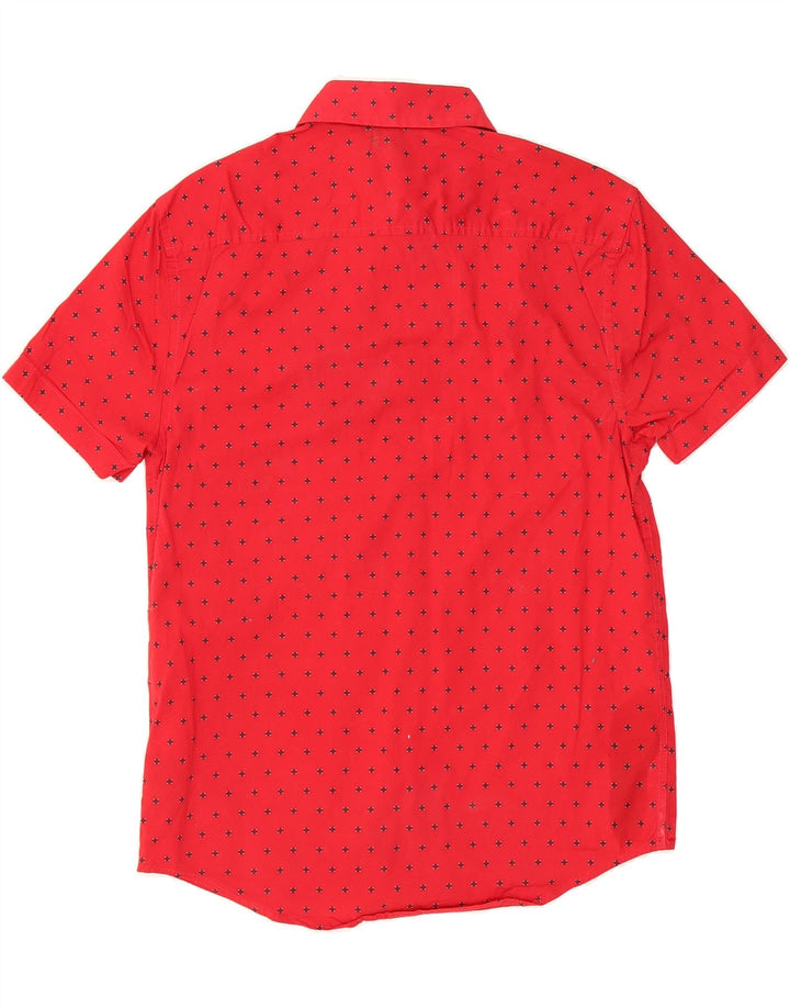 GUESS Mens Short Sleeve Shirt Medium Red Spotted Cotton Vintage Guess and Second-Hand Guess from Messina Hembry 