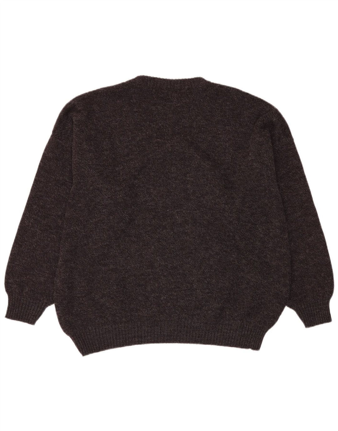 Pulover VINTAGE pentru bărbați cu gât roșu IT 54 XL gri din lână Fair Isle