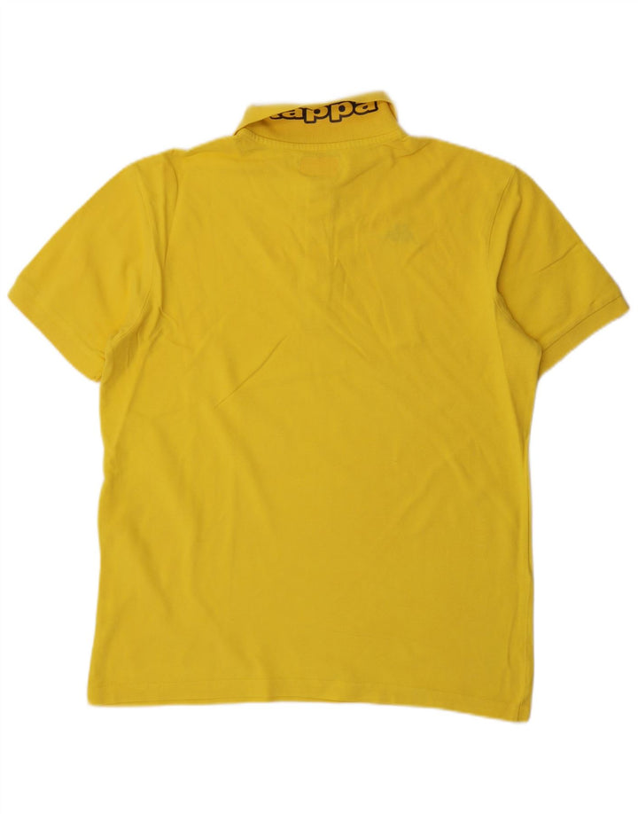 Tricou polo cu grafică pentru bărbați Kappa, galben mare