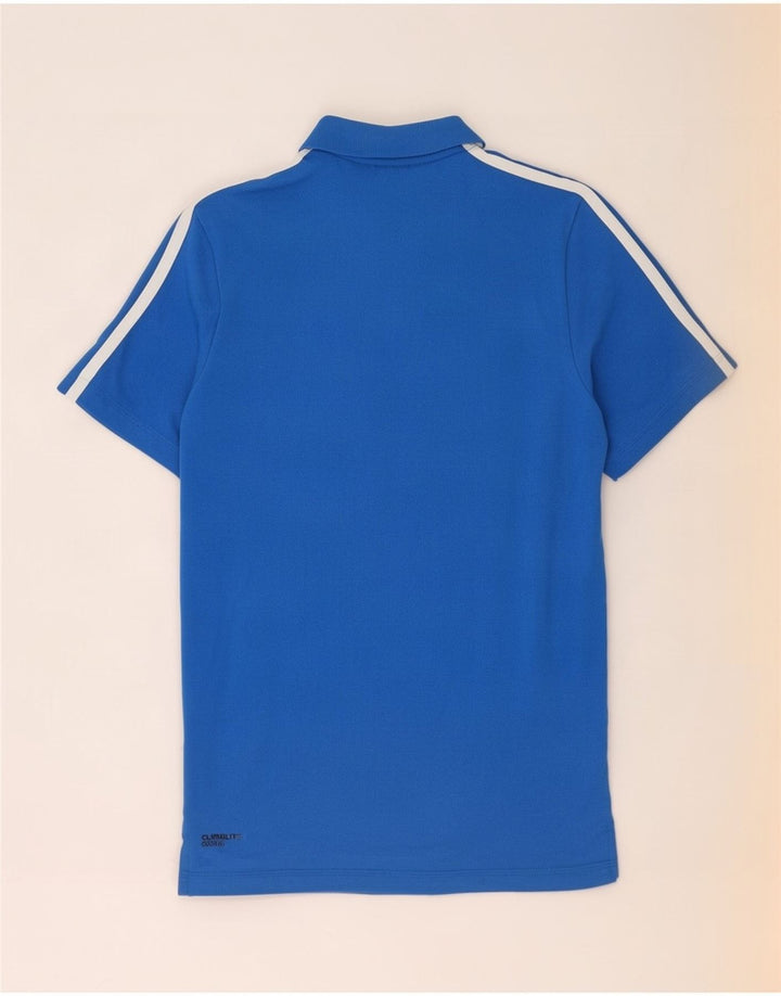 Tricou polo Adidas Climalite pentru bărbați, bumbac albastru mic