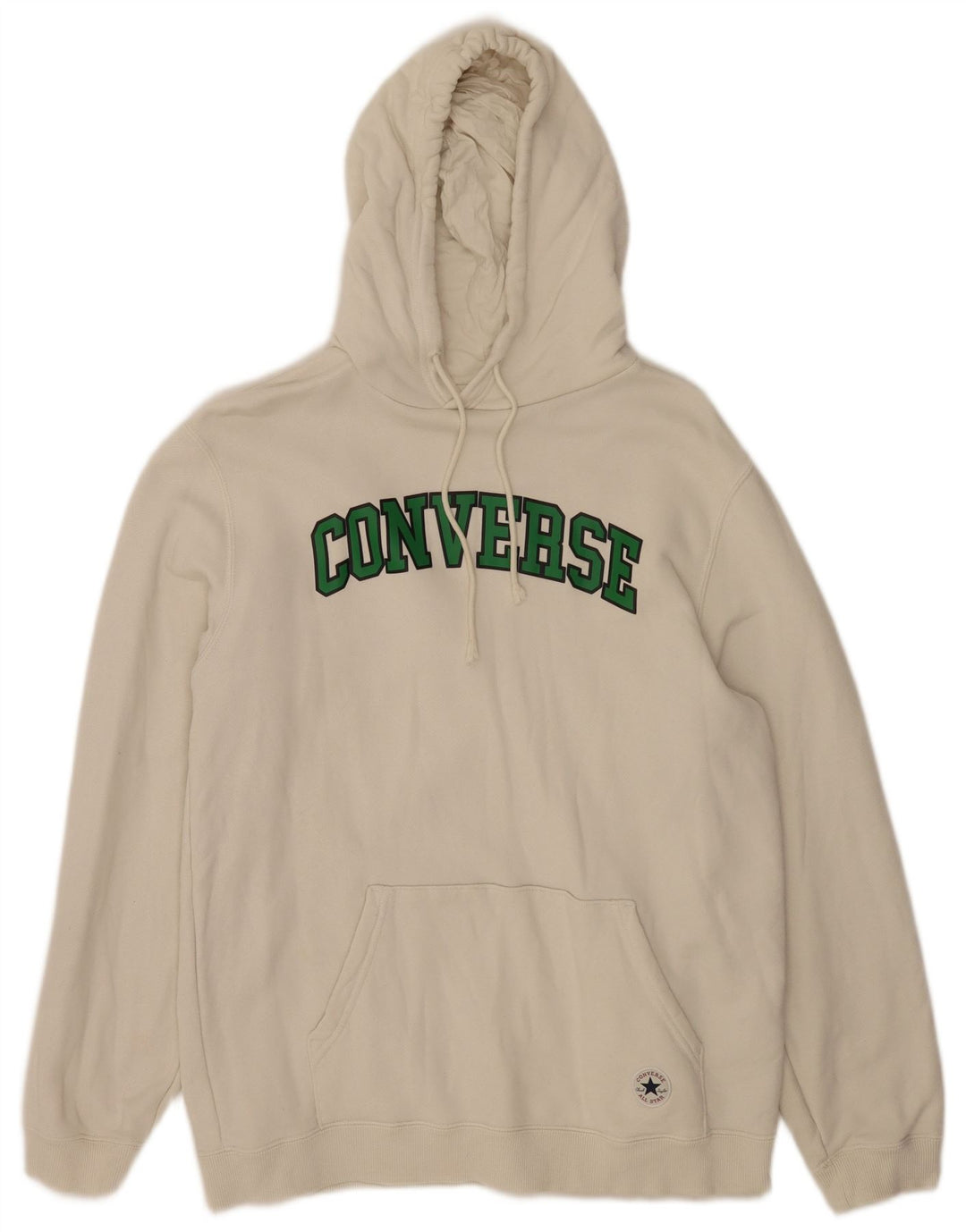 Pulover pentru bărbați Converse Graphic Hoodie, mediu alb, bumbac