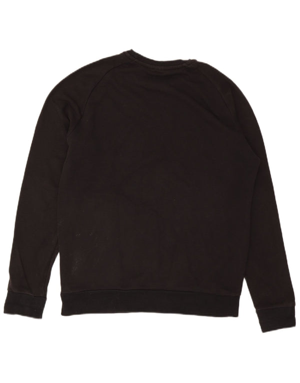 Hanorac grafic pentru bărbați Adidas Jumper mediu din bumbac negru
