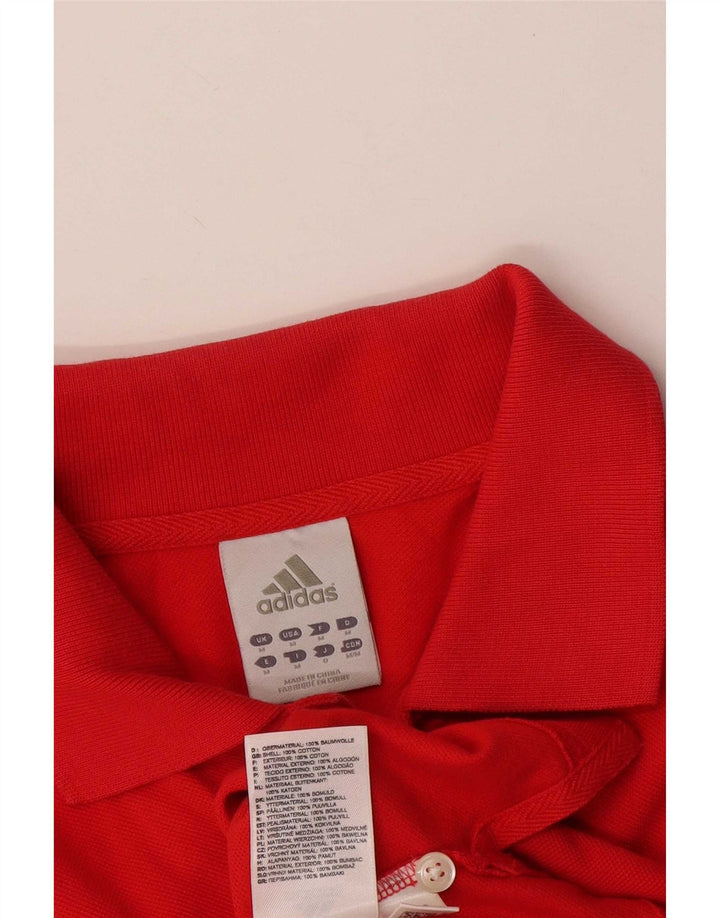 Tricou polo Adidas pentru bărbați, bumbac roșu mediu