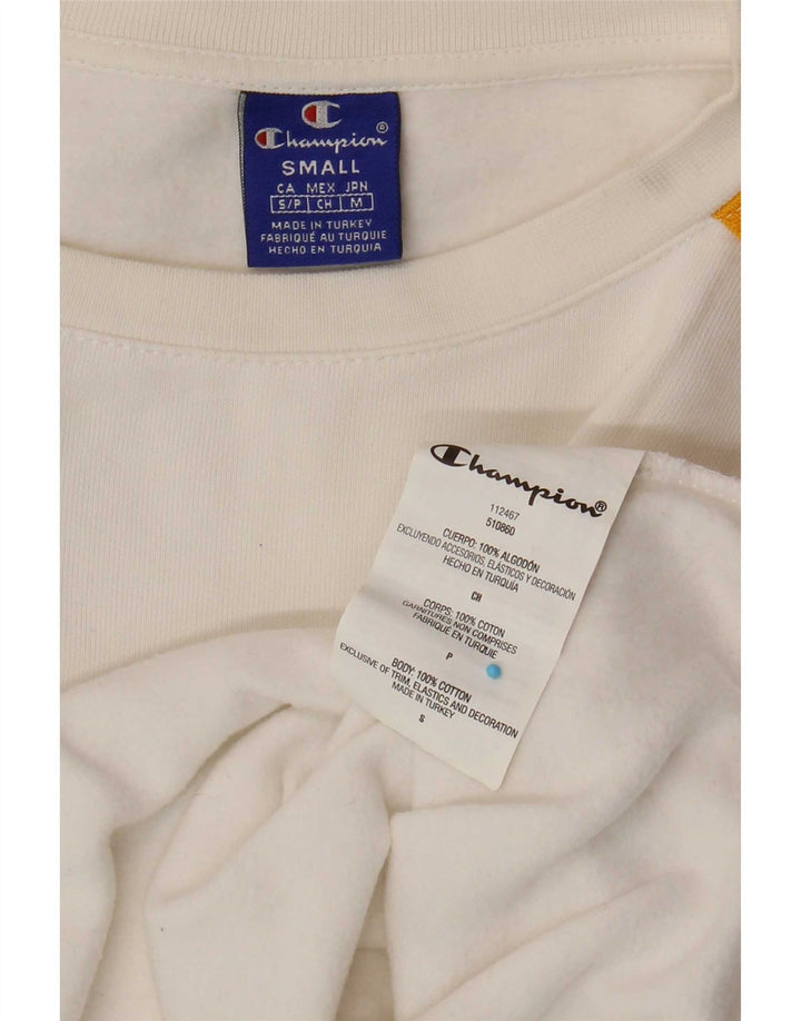 Pulover cu grafic supradimensionat pentru femei Champion UK 10 Small White