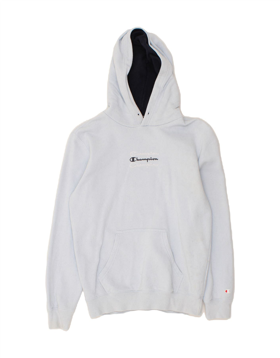 CHAMPION Mens Hoodie Jumper Small Blue Cotton Vintage Champion and Second-Hand Champion from Messina Hembry 