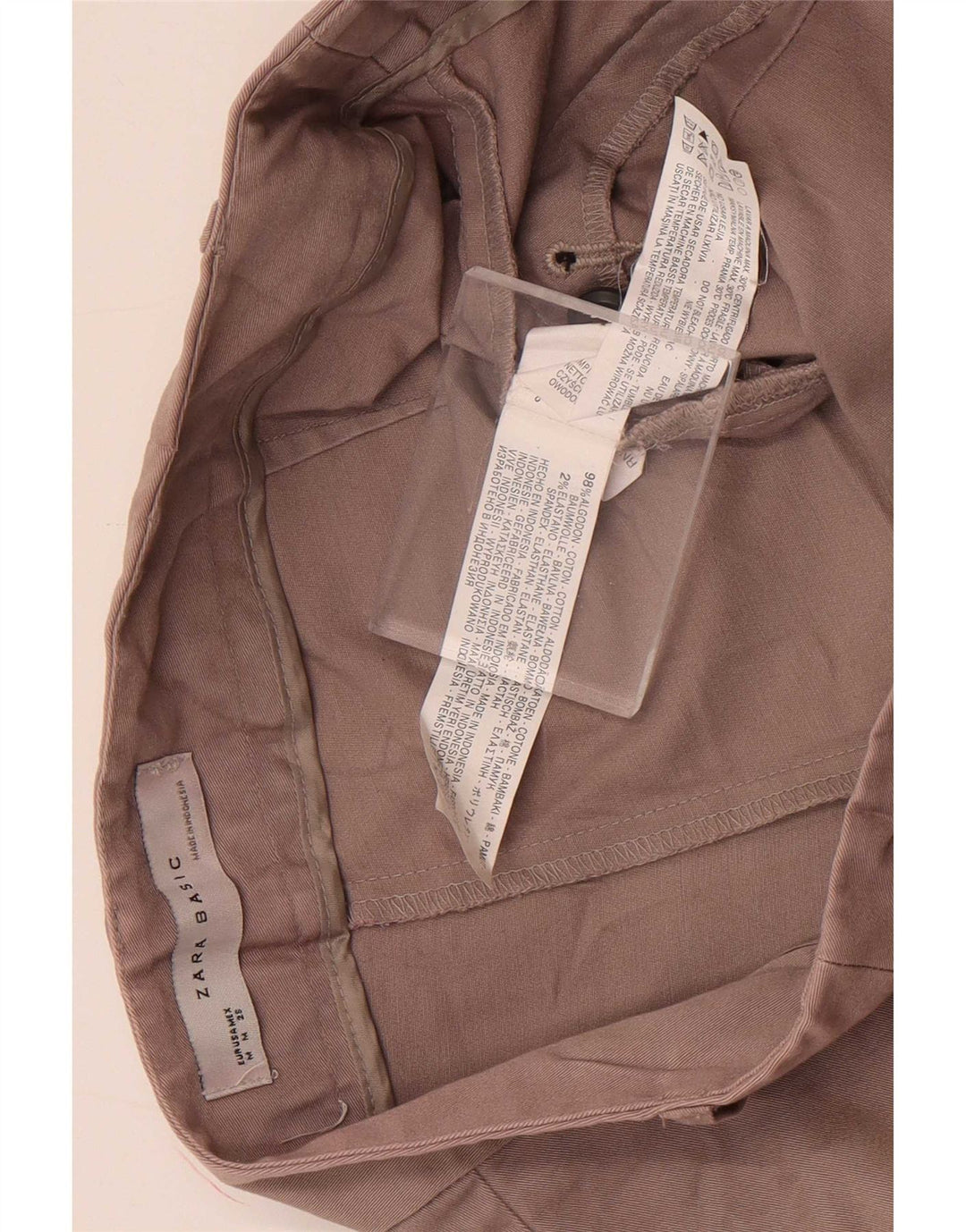 Pantaloni scurți casual pentru femei Zara Medium W28 Maro Bumbac