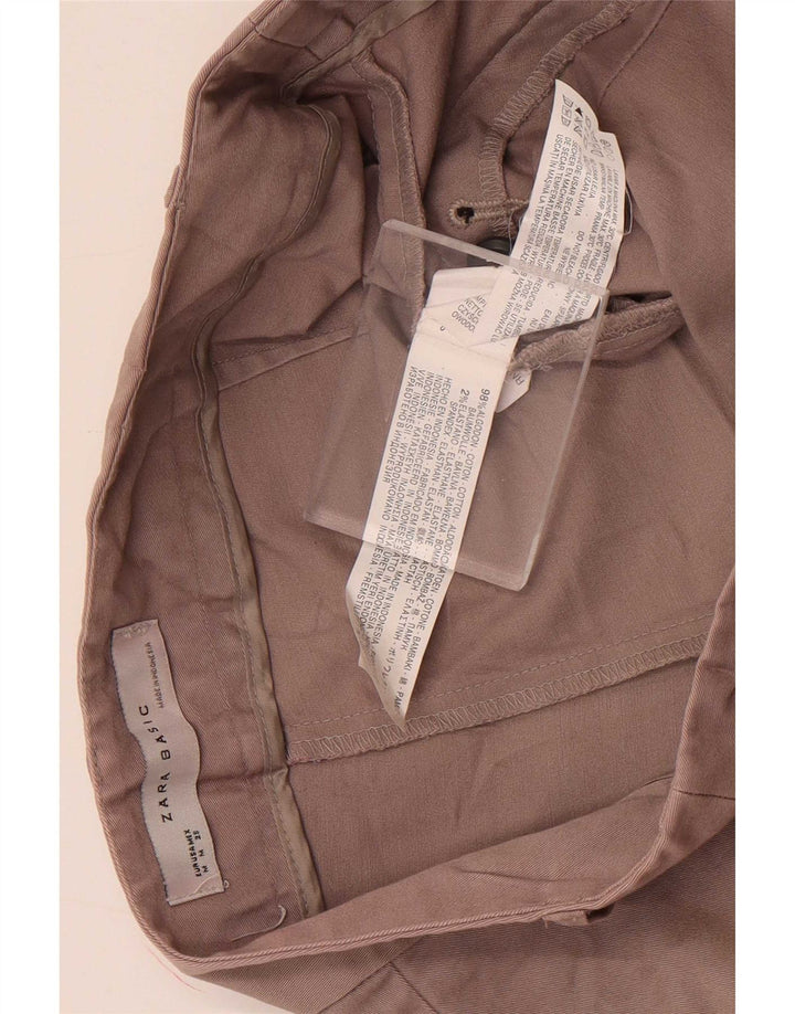 Pantaloni scurți casual pentru femei Zara Medium W28 Maro Bumbac