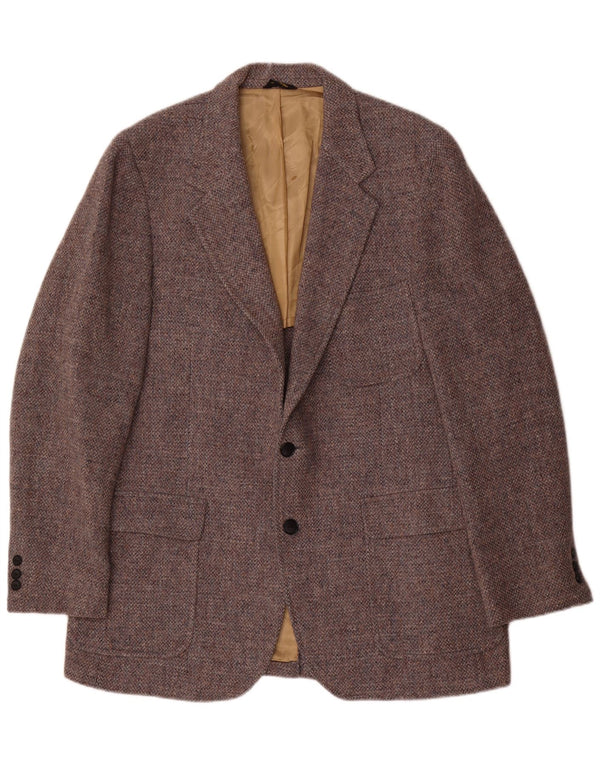 Jachetă pentru bărbați Harris Tweed, cu 2 nasturi, UK 38 Lână, gri mediu