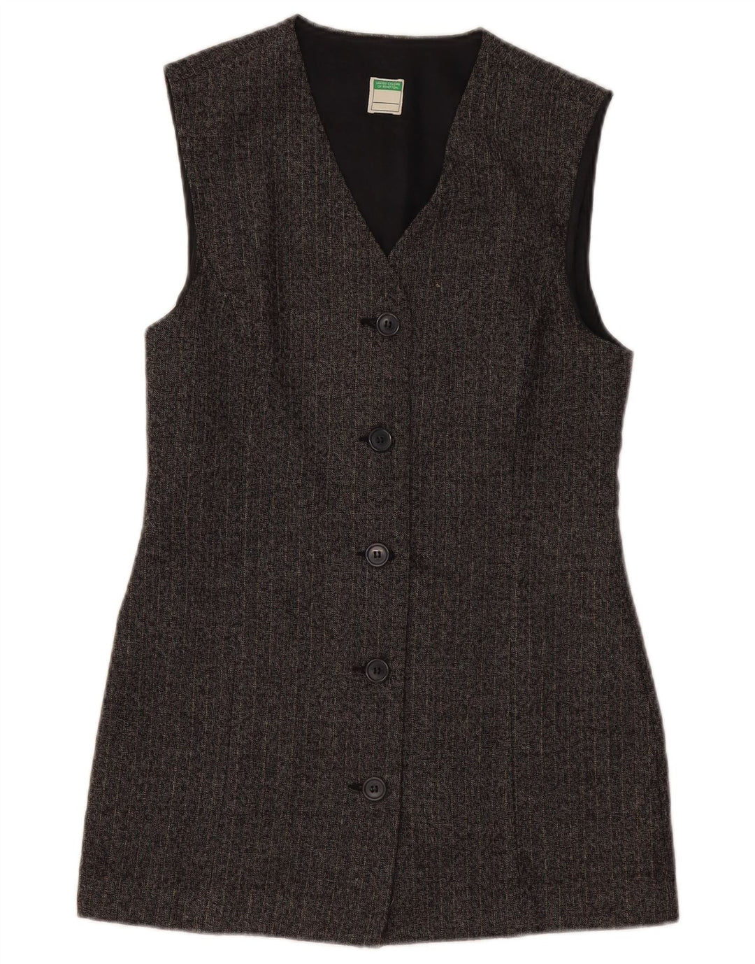 Jachetă pentru femei BENETTON cu paragate UK 10, gri mic, cu dungi