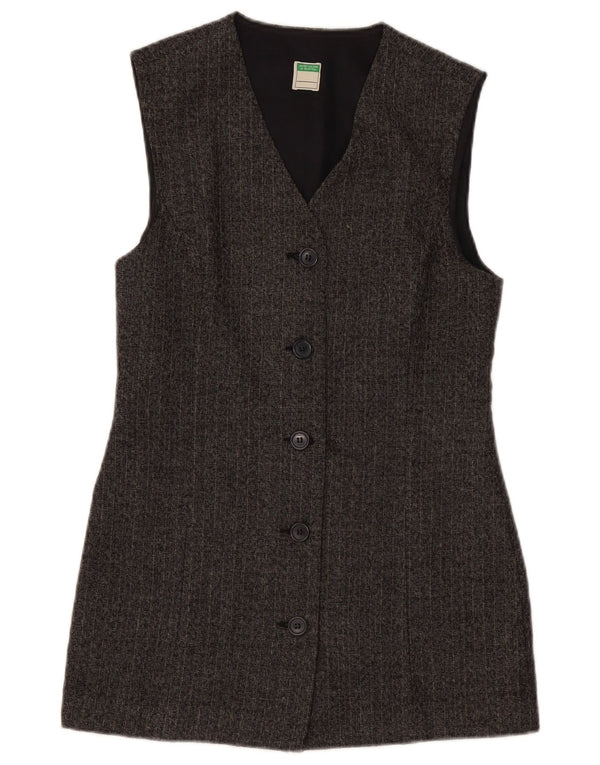 Jachetă pentru femei BENETTON cu paragate UK 10, gri mic, cu dungi