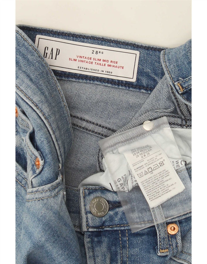 Blugi subțiri Gap pentru femei cu talie medie L28 L27 bumbac albastru