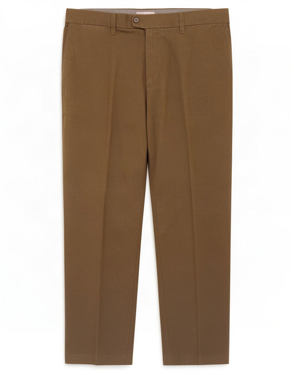 Marks & Spencer Pantaloni de costum obișnuit pentru bărbați L38 L29 Kaki Bumbac