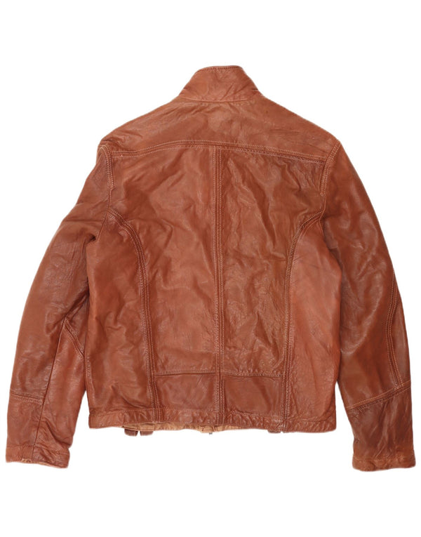 Jachetă de piele reversibilă pentru bărbați vintage UK 40 mare maro