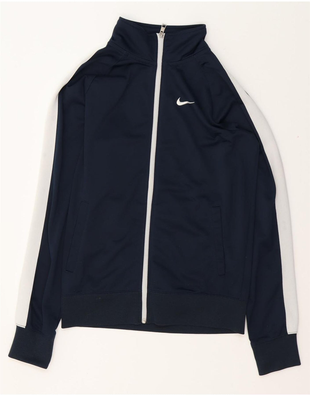 Jachetă de trening pentru bărbați NIKE, din poliester color block, albastru bleumarin
