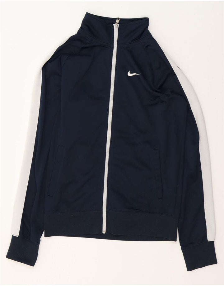 Jachetă de trening pentru bărbați NIKE, din poliester color block, albastru bleumarin