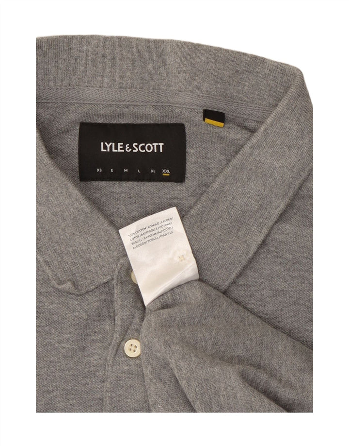 Tricou polo Lyle & Scott pentru bărbați, bumbac gri 2XL