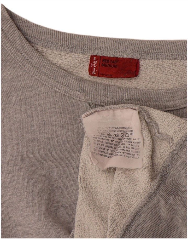 Pulover supradimensionat pentru femei Levi's UK 14, bumbac cu pete gri mediu