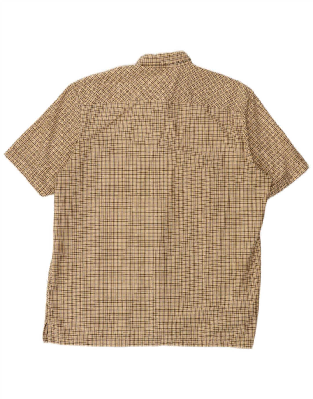 Cămașă pentru bărbați Levi's cu mânecă scurtă, mare, bej, cu carouri din bumbac