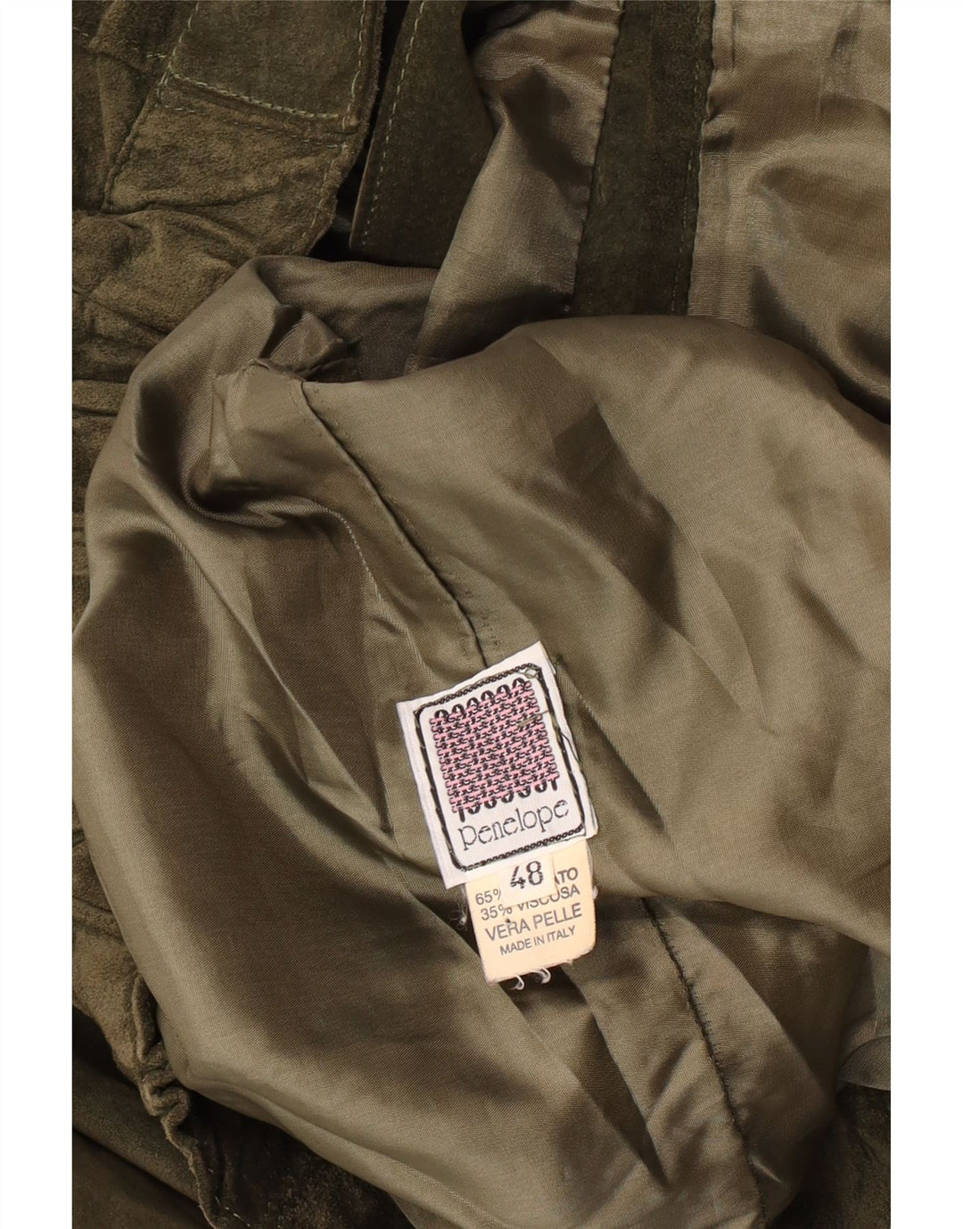 Jachetă de piele intoarsa pentru femei Penelope IT 48 XL din piele kaki