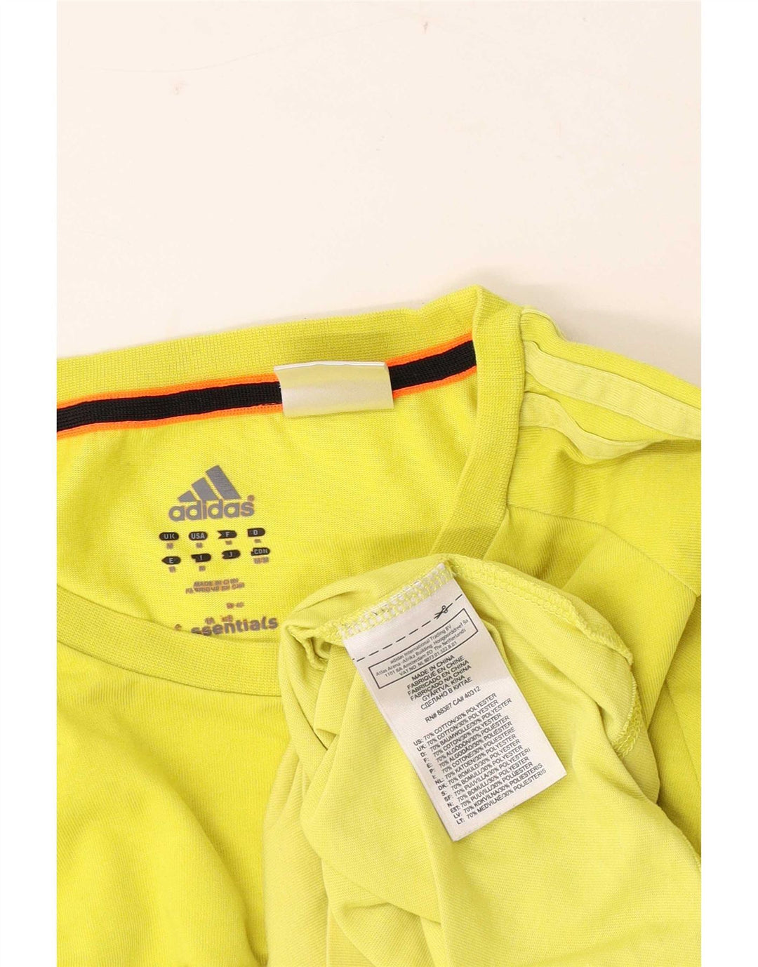 Tricou Adidas Climalite pentru bărbați Top din bumbac galben mediu