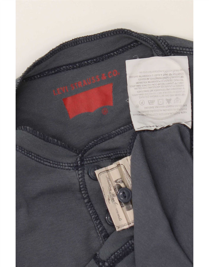 Bluză pentru bărbați Levi's cu mânecă lungă, mediu, bleumarin, bumbac
