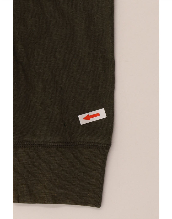 Top pentru bărbați Timberland cu mânecă lungă din bumbac verde mic