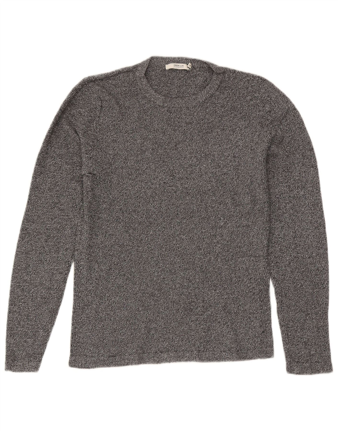Pulover Jack & Jones pentru bărbați cu gât roșu, bumbac cu pete, gri mediu