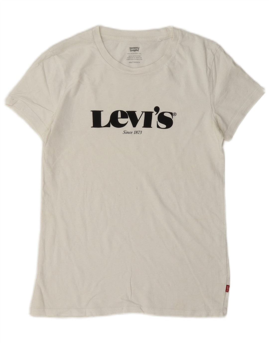 Tricou cu grafic supradimensionat pentru femei Levi's Top UK 2 2XS Alb