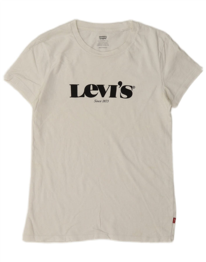 Tricou cu grafic supradimensionat pentru femei Levi's Top UK 2 2XS Alb