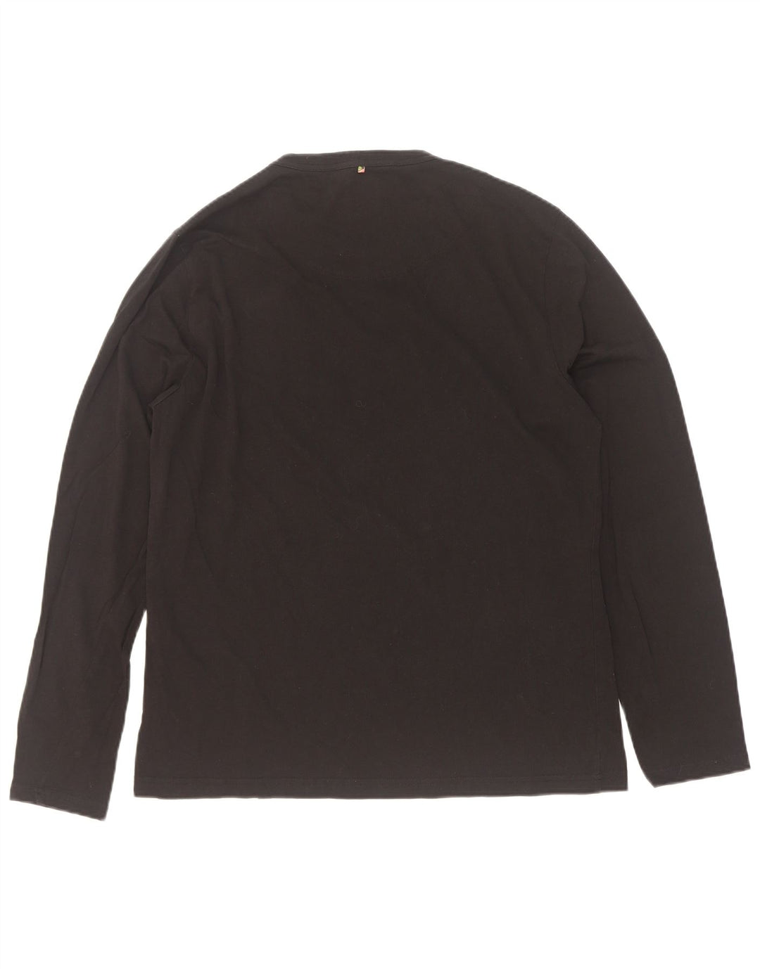 Pretty Green Top grafic pentru bărbați cu mânecă lungă, mare, negru, bumbac