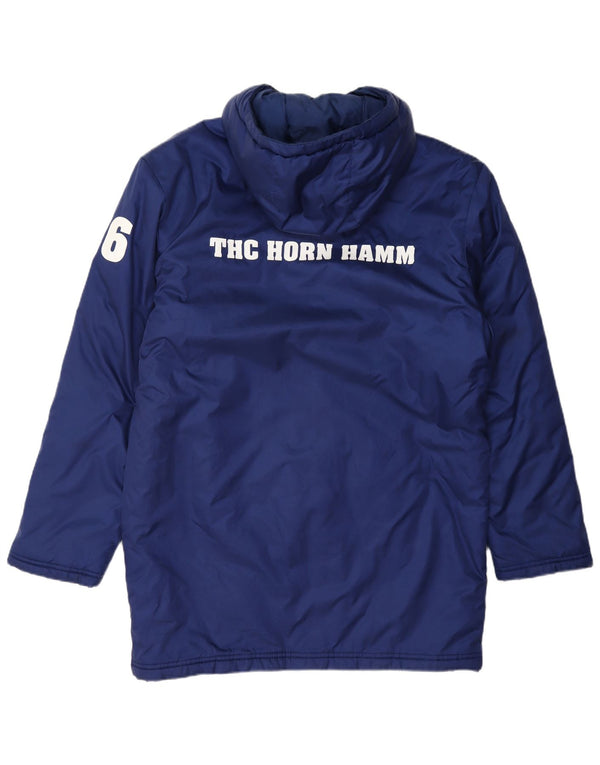 Palton capitonat cu glugă cu glugă Adidas THC HORN HAMM pentru bărbați UK 38 Medium Bleumarin