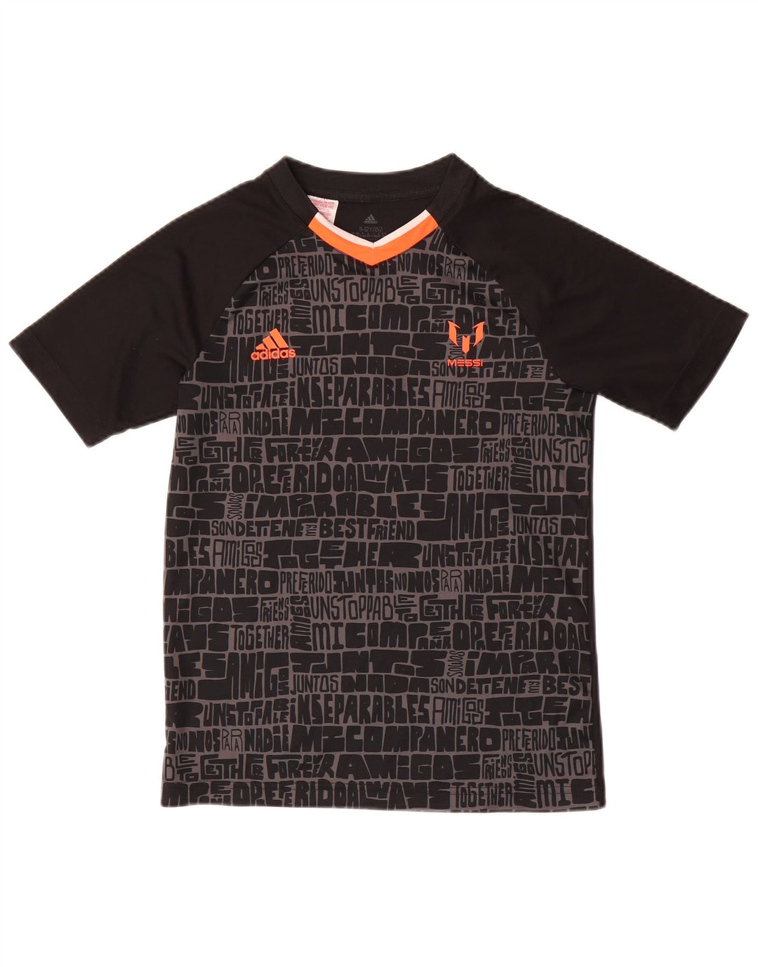 Tricou grafic ADIDAS pentru băieți MESSI cu model abstract Top 11-12 ani negru