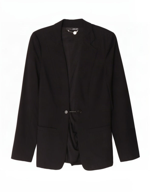 Jachetă Blazer Femei Liu Jo 1 Buton IT 44 Lână Neagră Medie