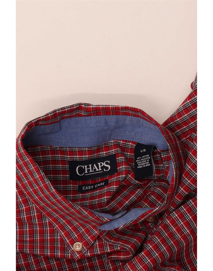 Cămașă pentru bărbați Chaps Easy Care, bumbac cu carouri mari, roșii