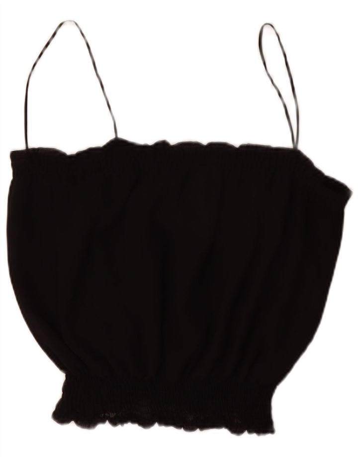 Top camis pentru femei Zara UK 16, mare, negru, poliester