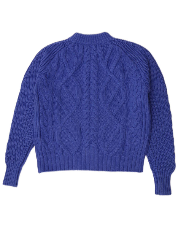 Pulover cu gât țestoasă cu autograf pentru femei Marks & Spencer UK 8 Small Blue