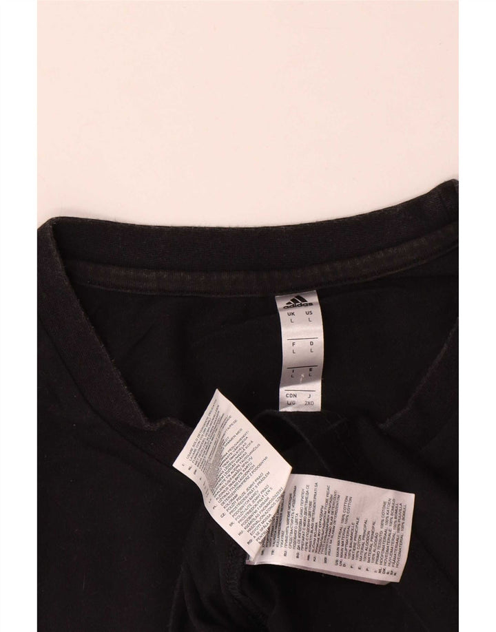 Tricou pentru bărbați Adidas Top mare, negru, bumbac