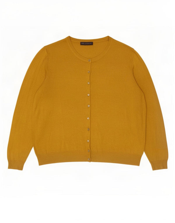 Pulover cardigan pentru femei Marks & Spencer UK 22 3XL Viscoză galbenă