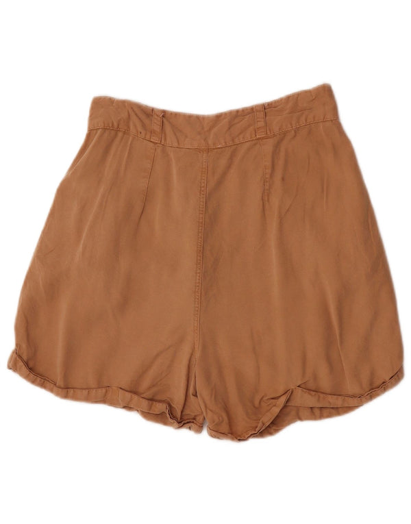 Pantaloni scurți casual Topshop pentru femei, cu talie înaltă, cu fixare, UK 10 Small W26 Bej
