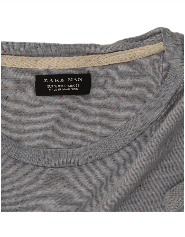 Tricou pentru bărbați Zara Top mic albastru pete