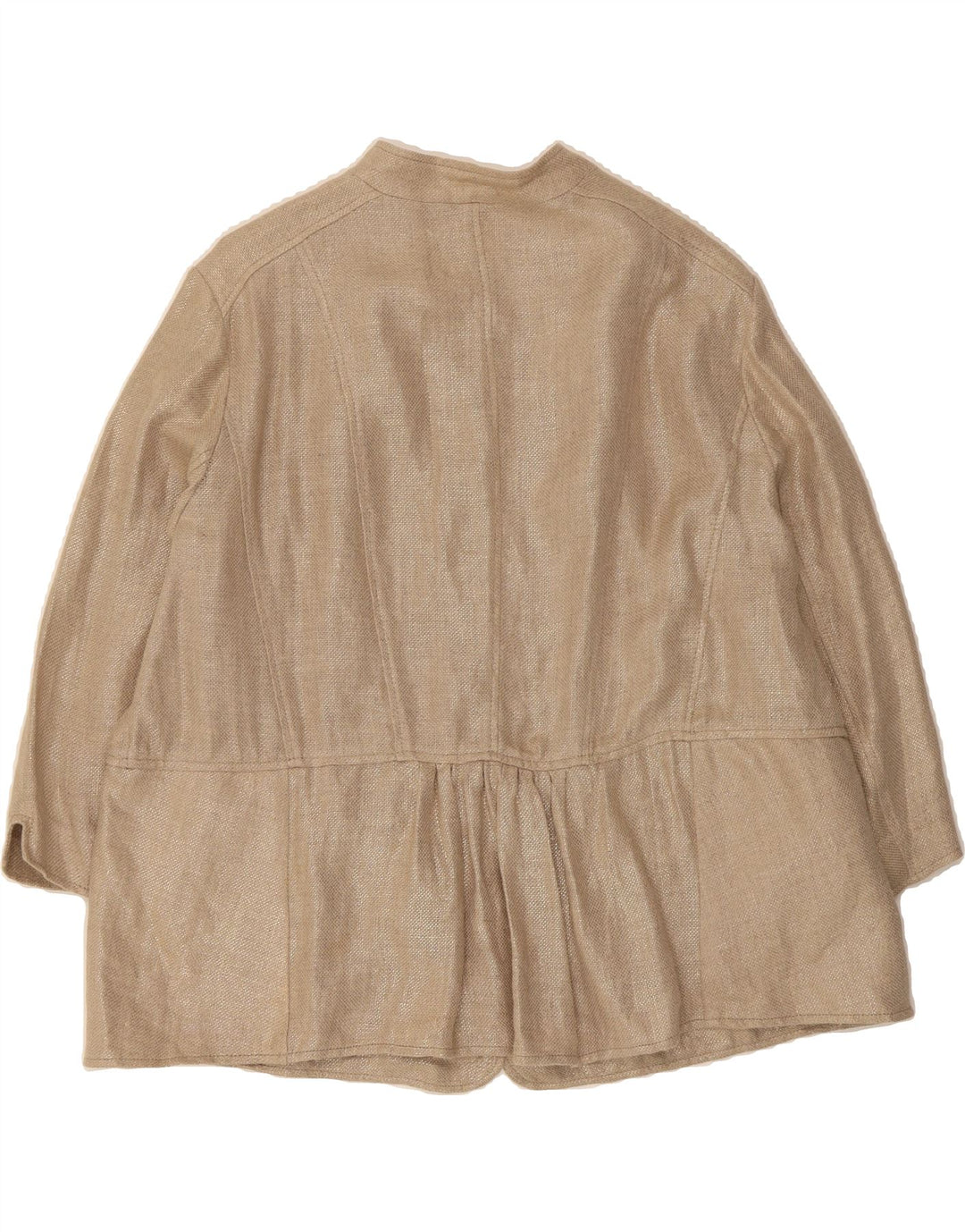 MICHAEL KORS Womens 5 Button Blazer Jacket US 20 3XL Gold Linen Vintage Michael Kors and Second-Hand Michael Kors from Messina Hembry 