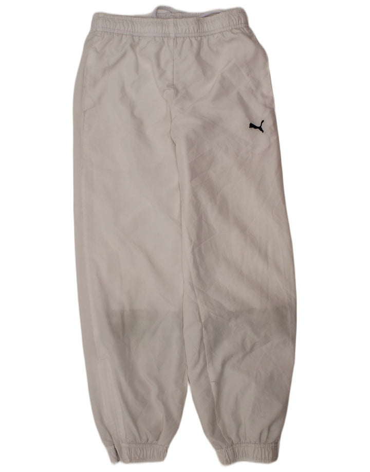 PUMA Băieți Pantaloni de trening Pantaloni de jogging 9-10 ani Poliester alb