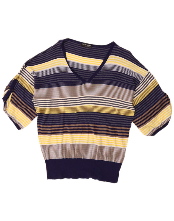 Pulover cu decolteu în V cu autograf pentru femei Marks & Spencer UK 20 2XL Bleumarin