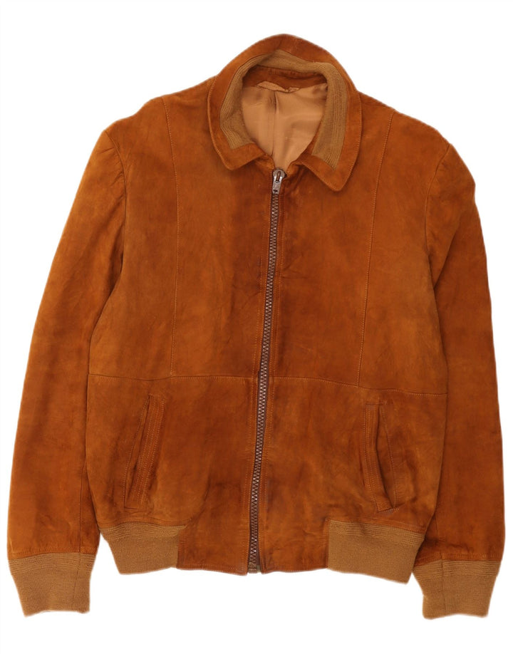 Bomber Vintage pentru bărbați din piele intoarsa IT 52 XL maro