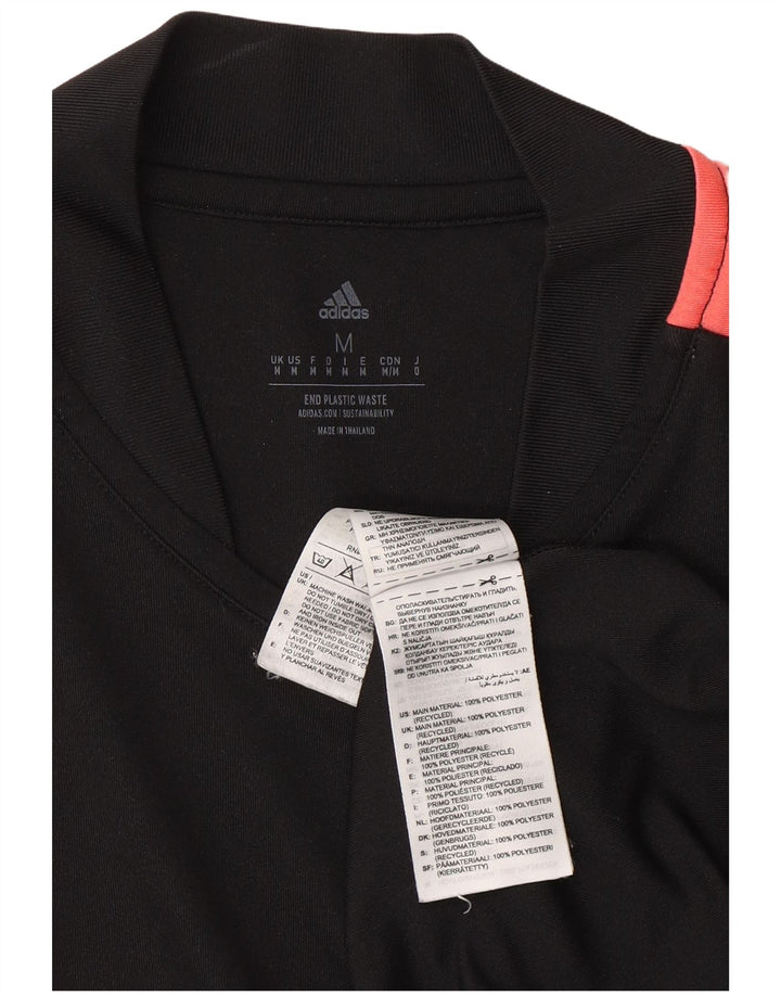 Tricou obișnuit cu mânecă scurtă pentru bărbați Adidas Top mediu negru Colorblock